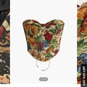 Floral drawstring corset by Commense